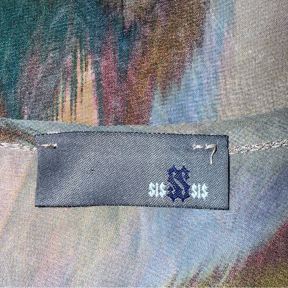 Chic Multicolor Sheer Blouse - Picture 3 of 4